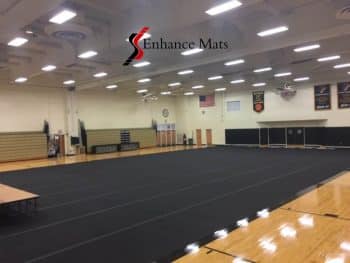 Court armor roll covering basketball gym