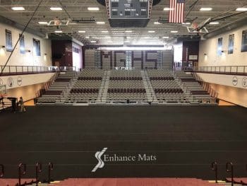 Court armor roll covering basketball gym