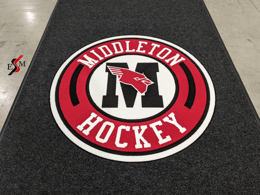 custom logo rug hockey mat for Middleton Hockey