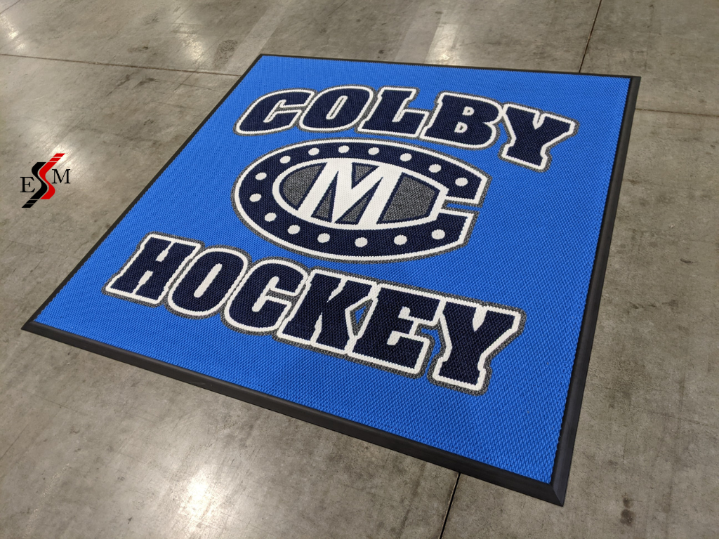 custom skate mats for Colby Hockey