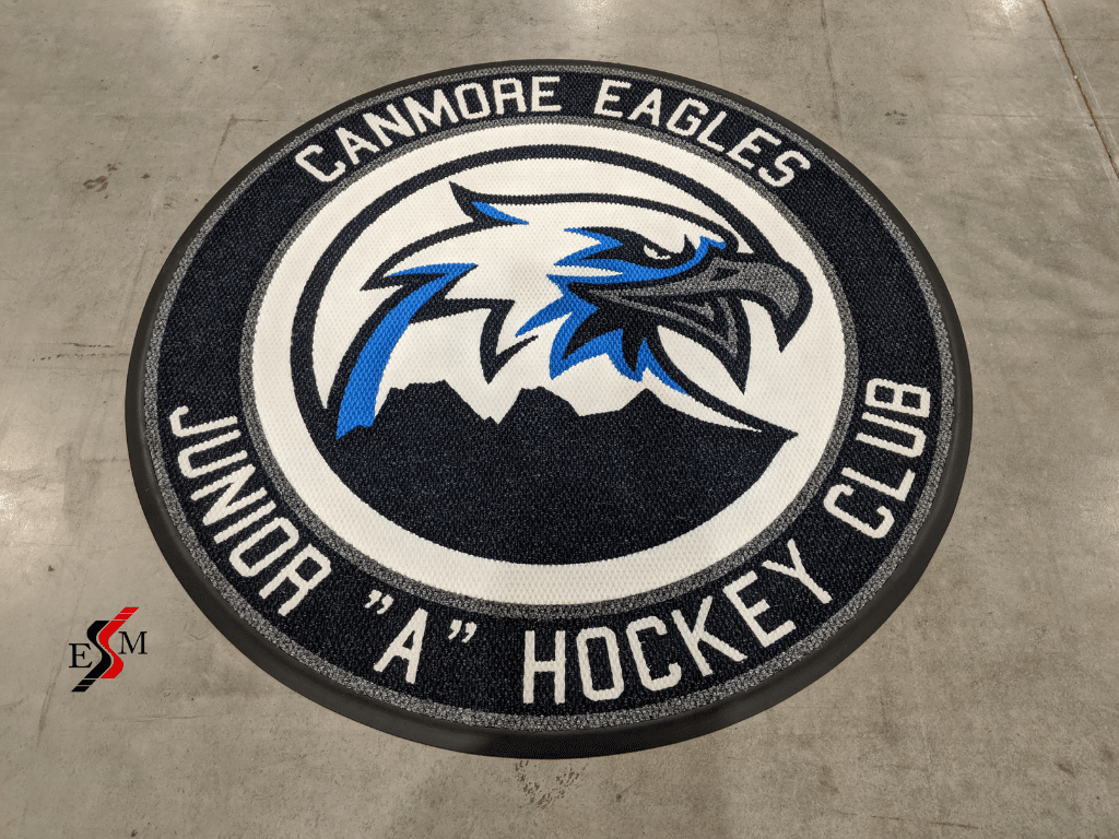 hockey mats custom for Canmore Eagles Junior "A" Hockey Club