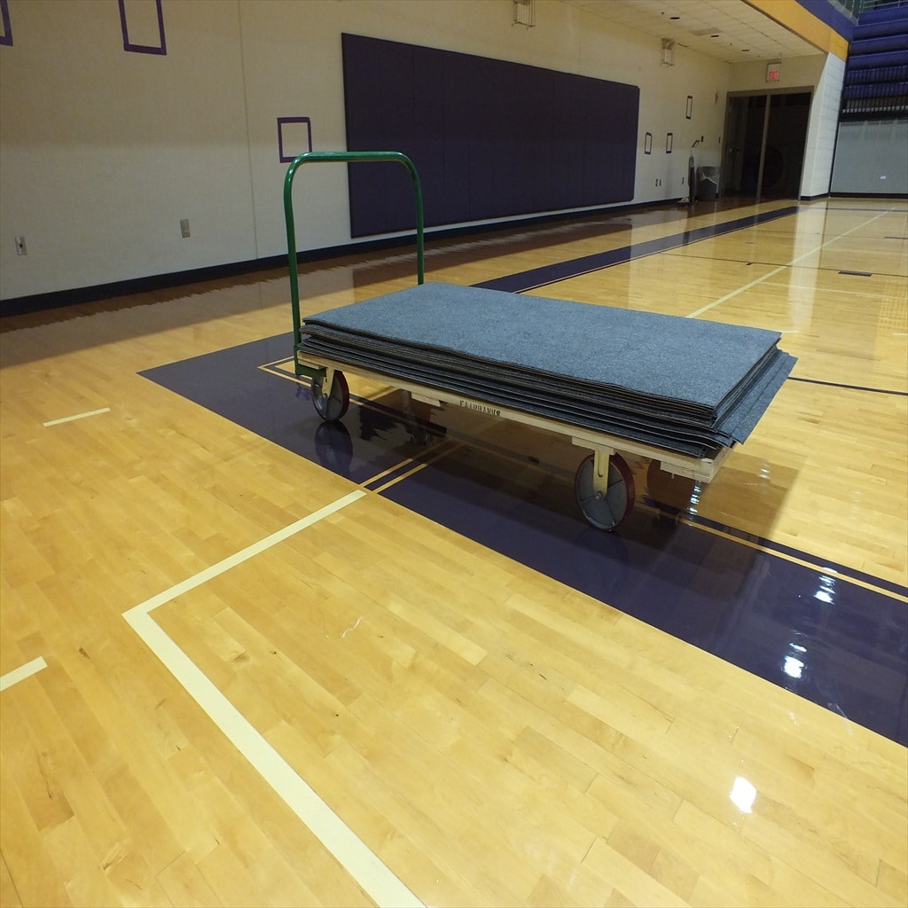 gym floor tile heavy duty storage system