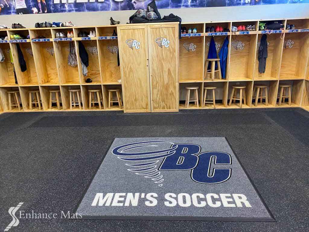 Soccer-Brevard-college-custom-logo-mats-logo-locker-room-carpet