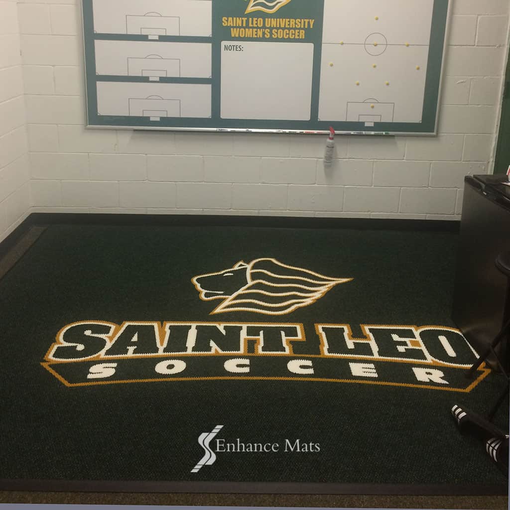 Soccer-Saint-Leo-University-custom-logo-mats-locker-room-carpet