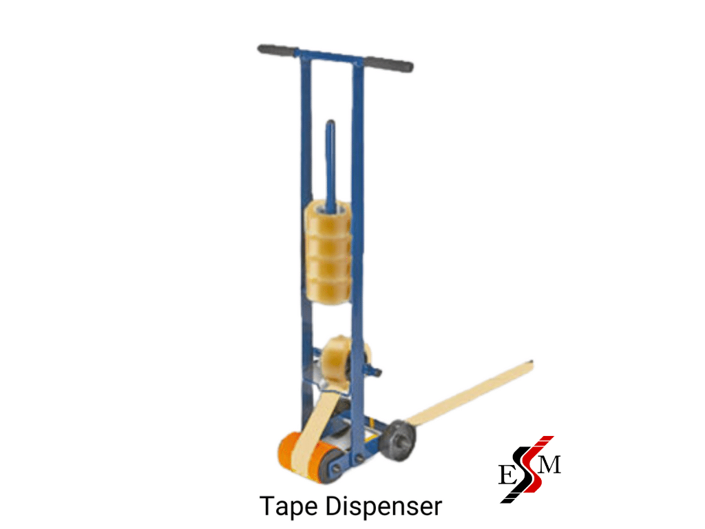 gym floor covering system tape dispenser for easy use