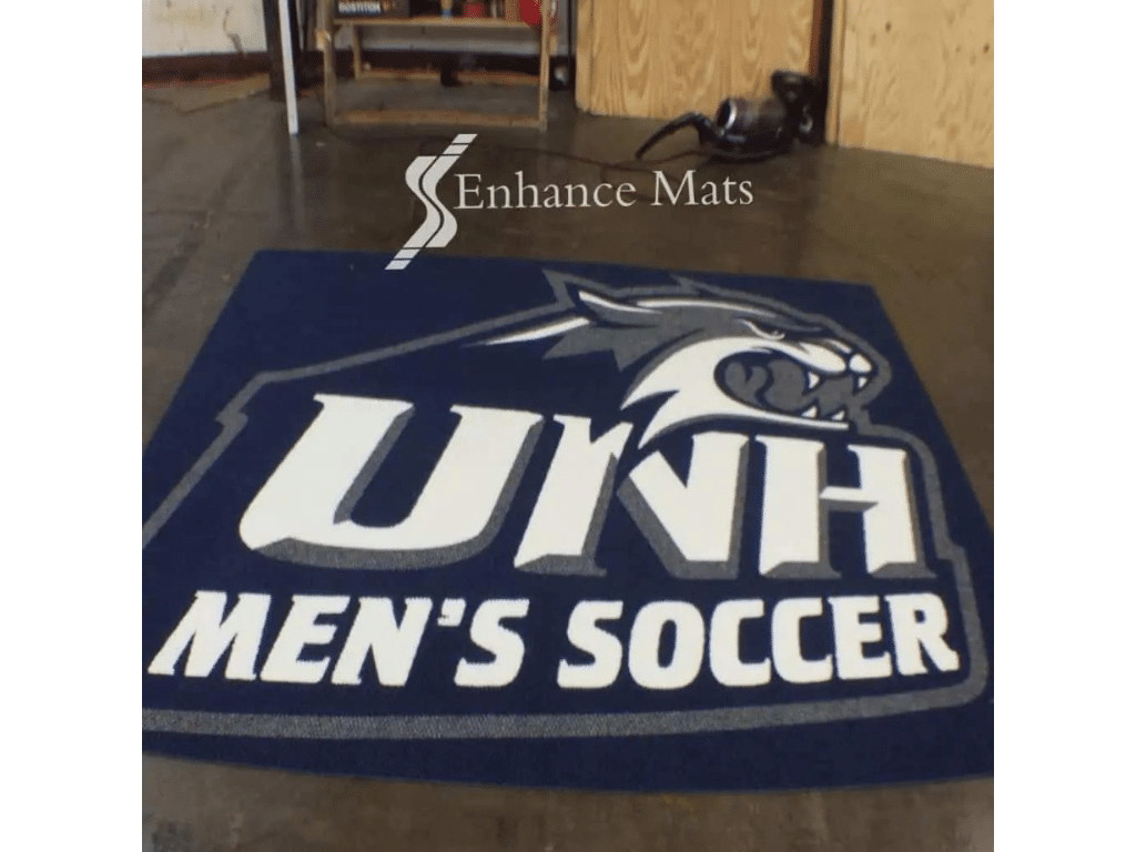 personalized logo mat for UNH men's soccer team