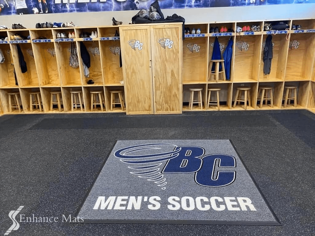 locker carpet for men's soccer room