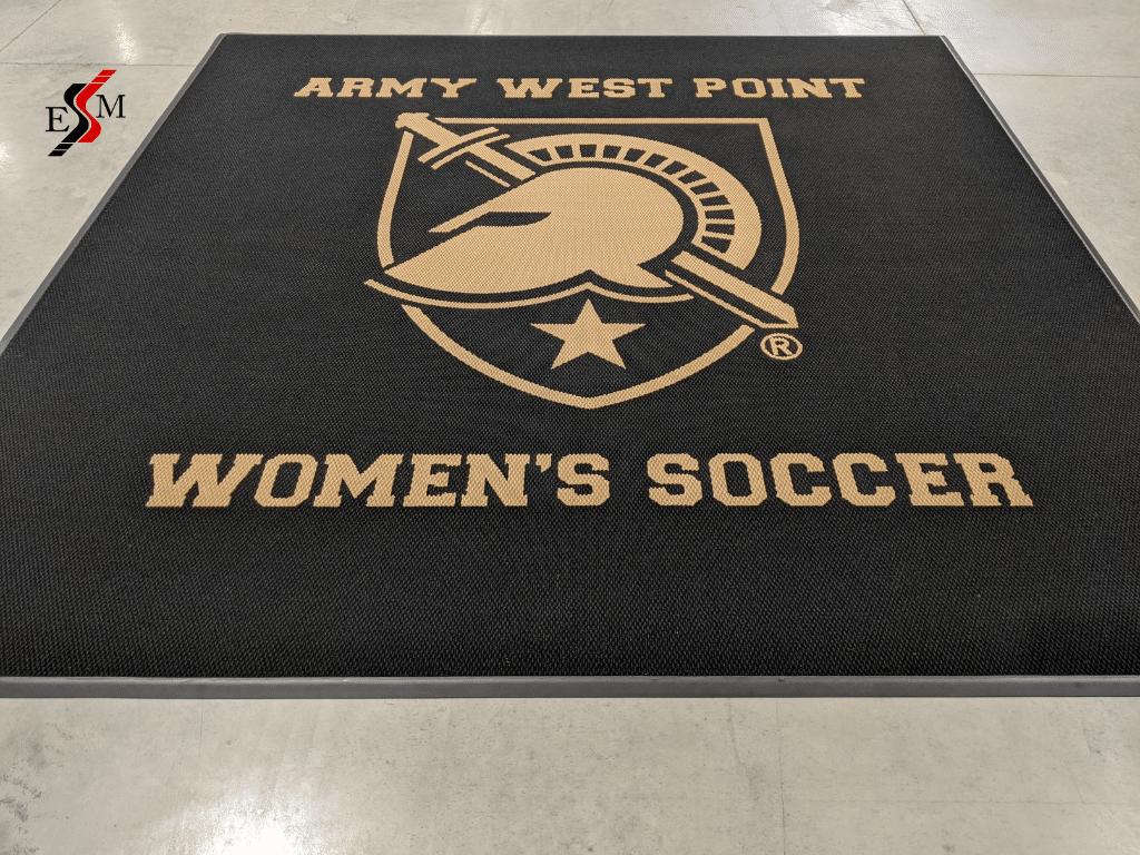 sports rug customized for Army West Point women's soccer