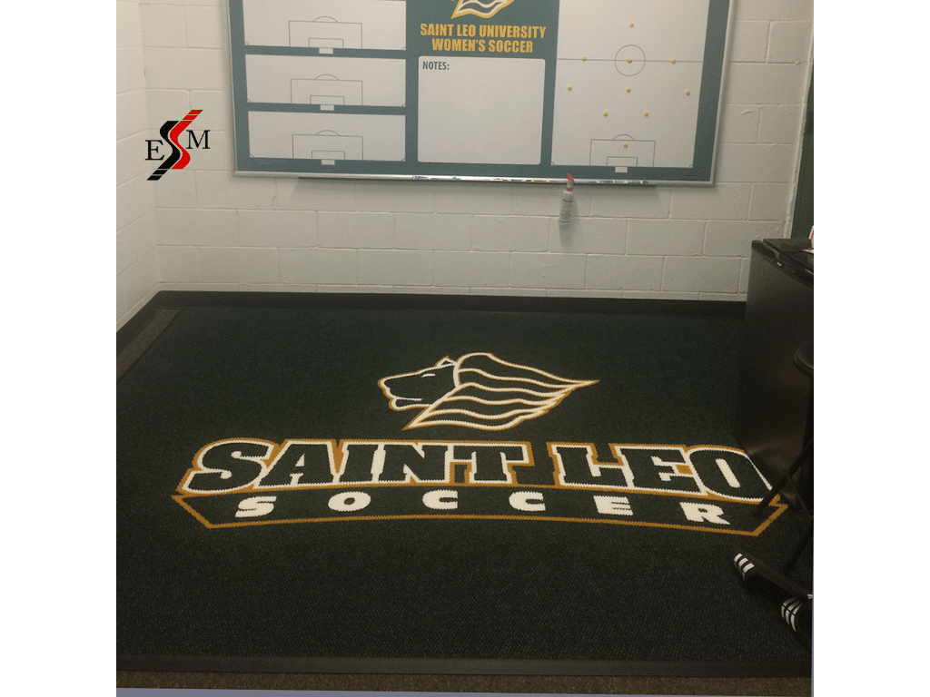 custom mats with logo for Saint Leo women's soccer team