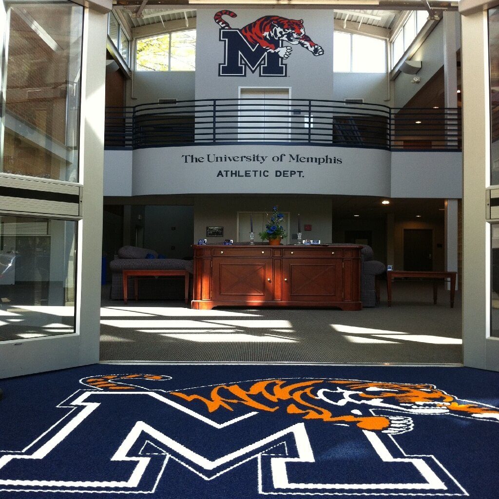 customized rugs with logo entrance mat The University of Memphis Athletic Department