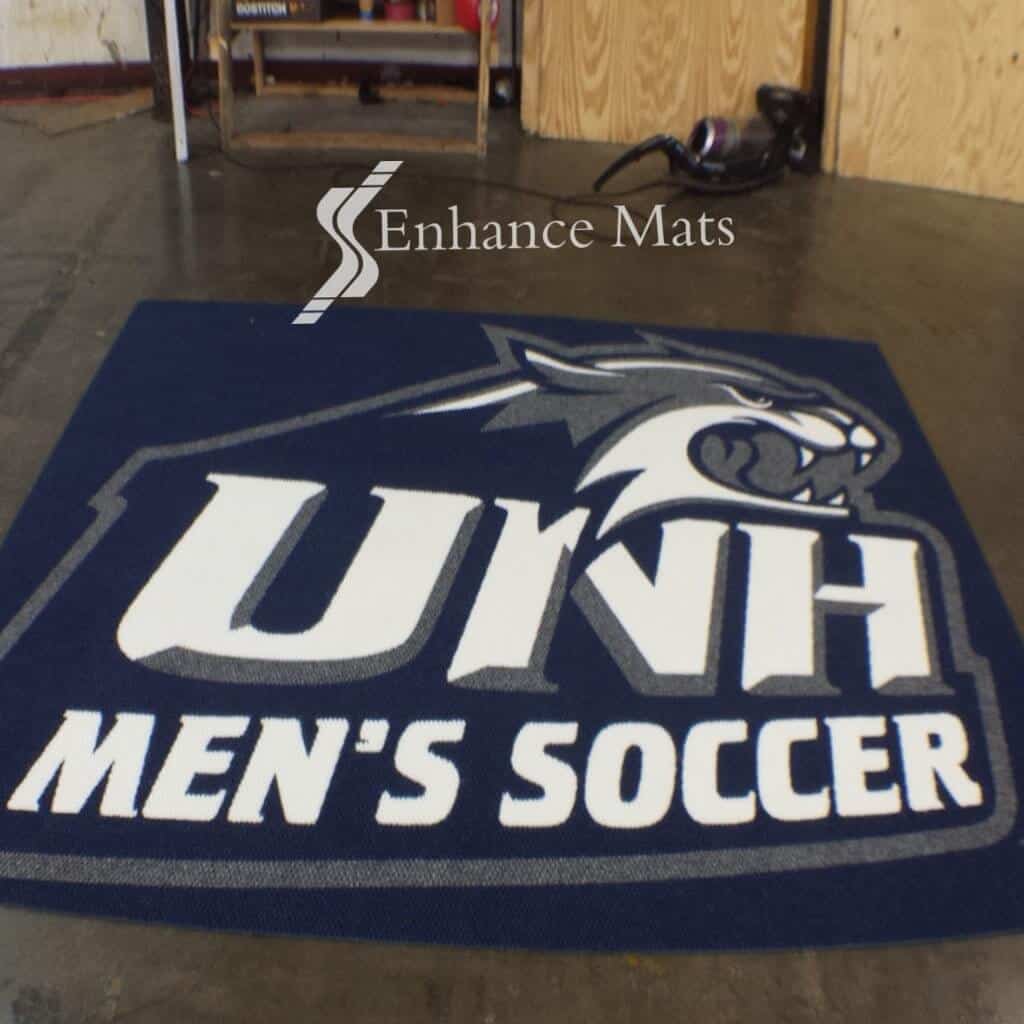Soccer-UNH-custom-logo-mats-logo-locker-room