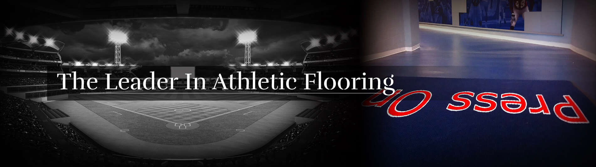 The Leader in Athletic Flooring banner