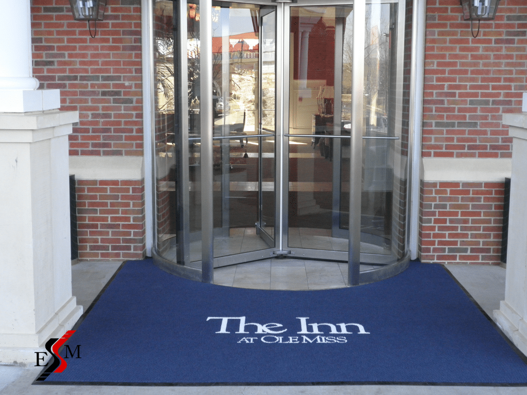entryway carpet with custom logo carpets for The Inn at Ole Miss