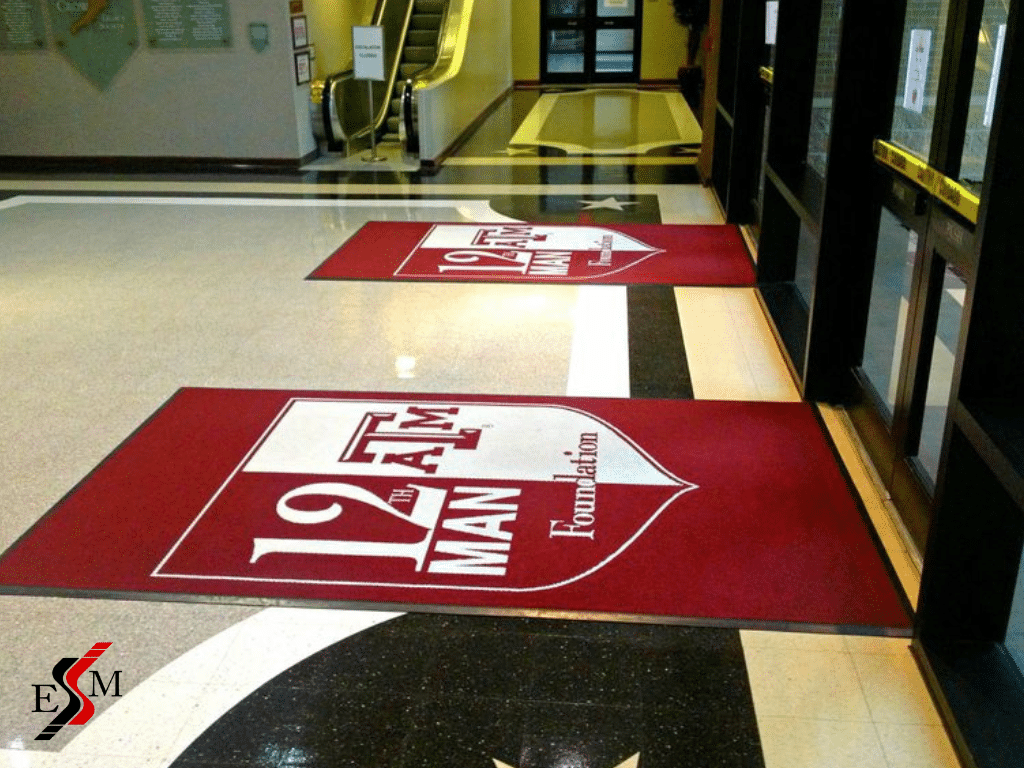 Custom rug with logo for Texas A&M 12th Man Foundation