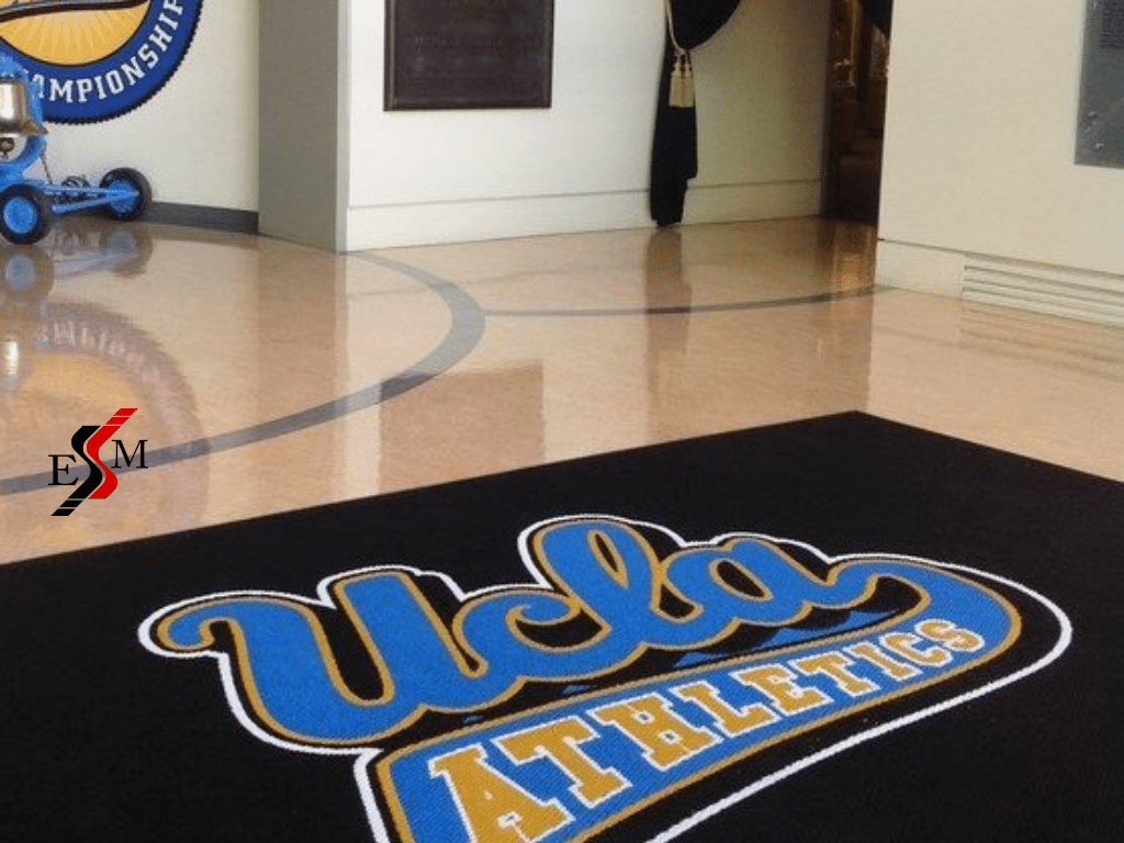 Custom rug logo for UCLA Athletics