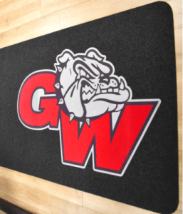 bulldog-logo-basketball-court-runner