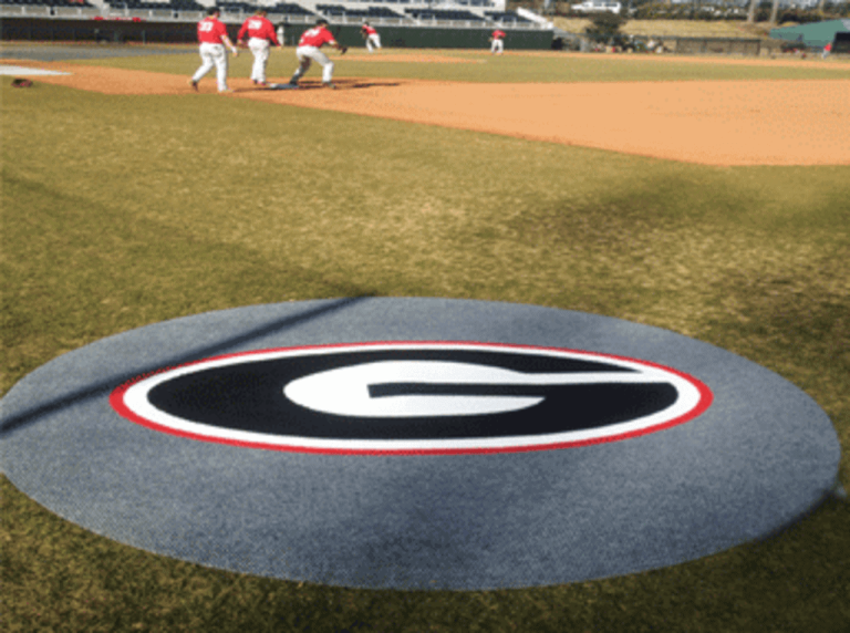 Georgia Bulldogs Baseball Baseball On Deck Circle 1