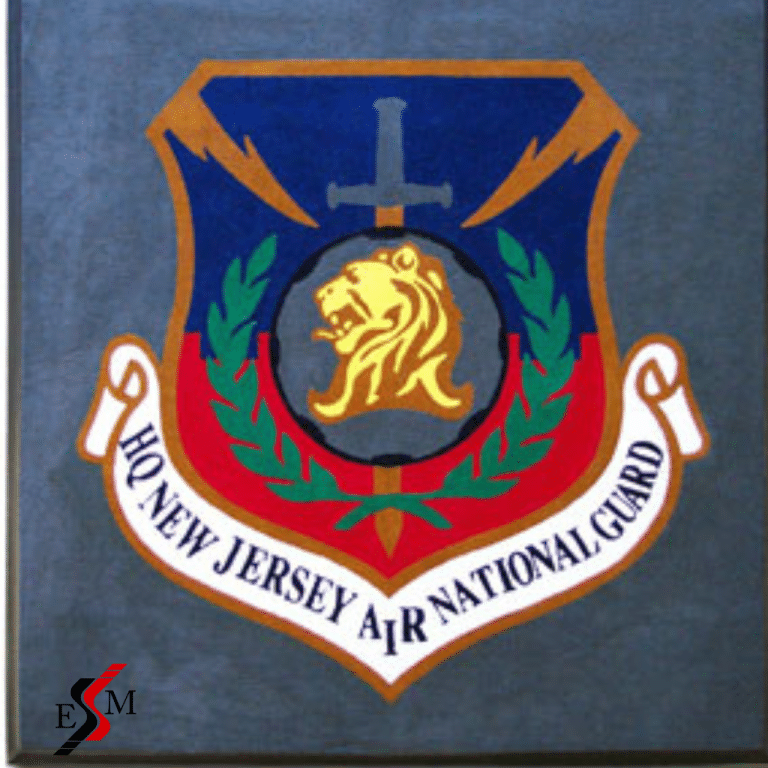 customized rug with logo plush rug HQ New Jersey Air National Guard