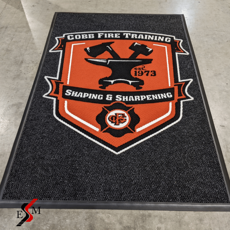 custom logo carpet for Cobb Fire Training facility